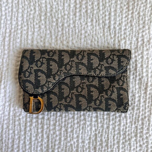 !! SOLD !! CHRISTIAN DIOR Trotter Saddle Tri-Fold Wallet - Picture 1 of 9